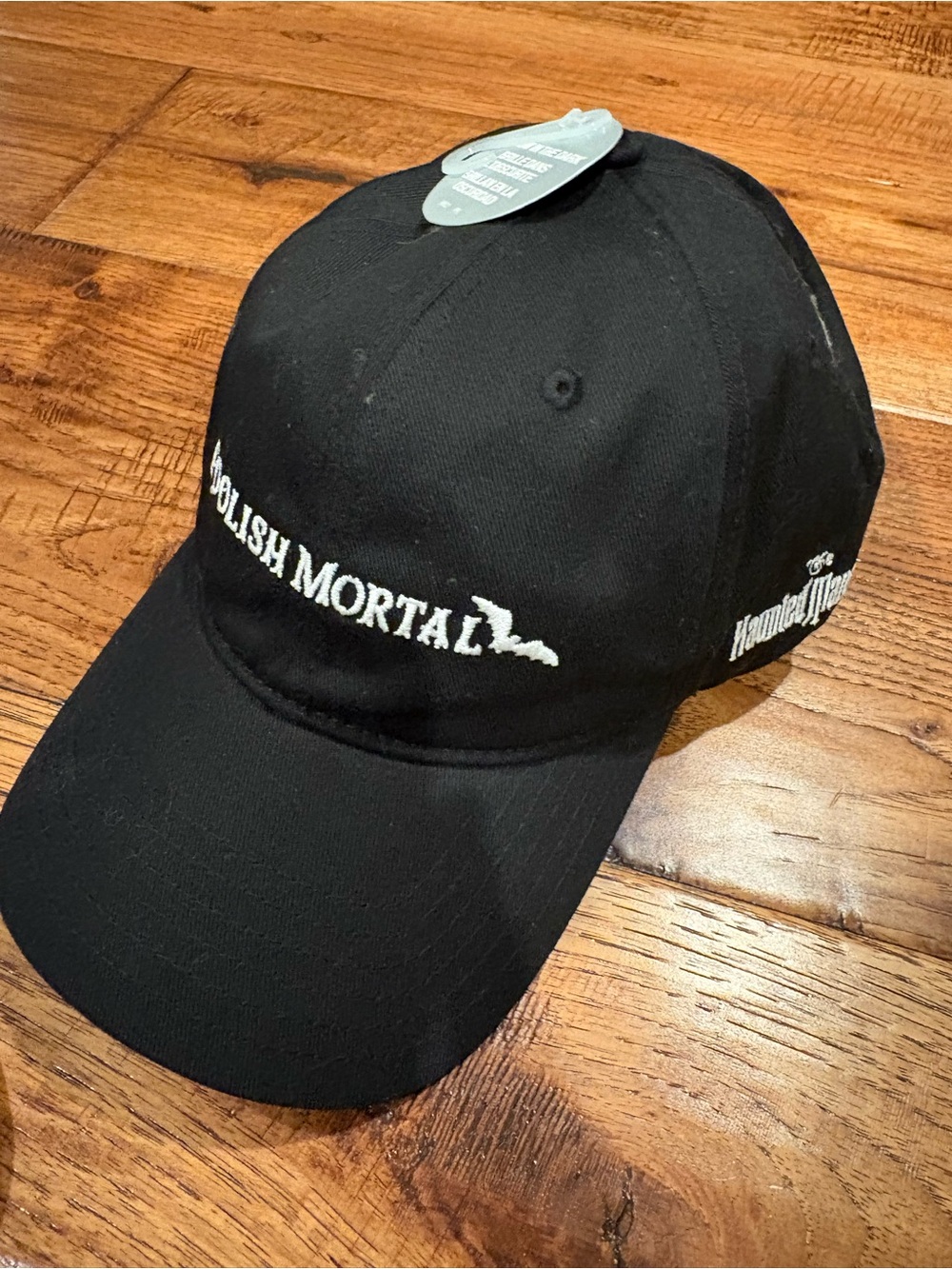 NWT Haunted Mansion Disney Foolish Mortal Baseball hat Glow in Dark